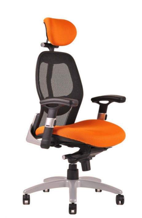 OFFICE PRO kancelářská židle Saturn oranžová + područky - prodloužená záruka 3 roky