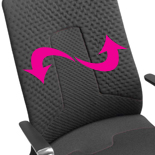 LD SEATING FollowMe Flexibilní opěrák čalouněný 3D pleteninou s dvojitou strukturou